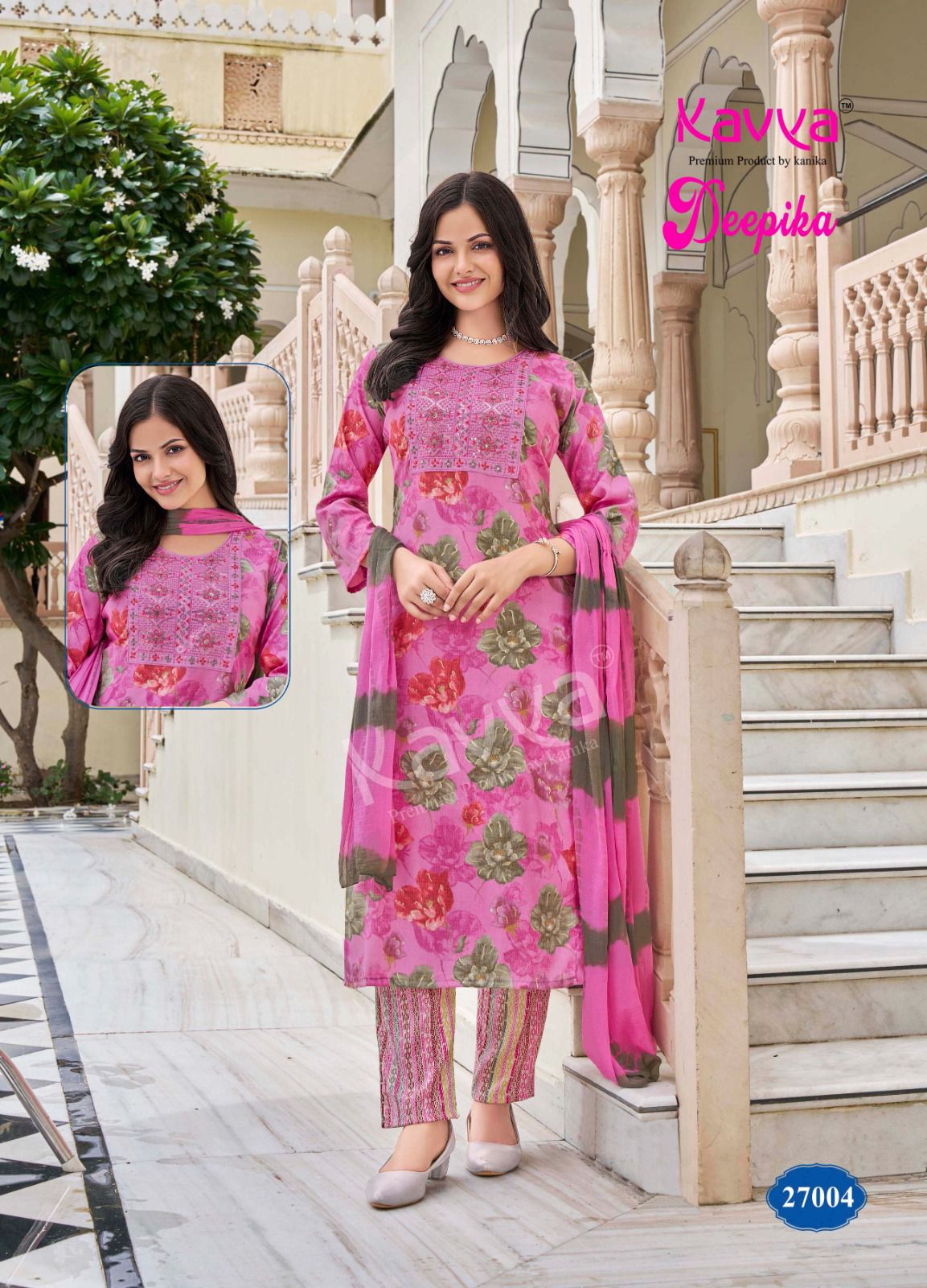 Deepika Vol 27 By Kavya Capsule Printed Kurti With Bottom Dupatta Wholesalers In Delhi
